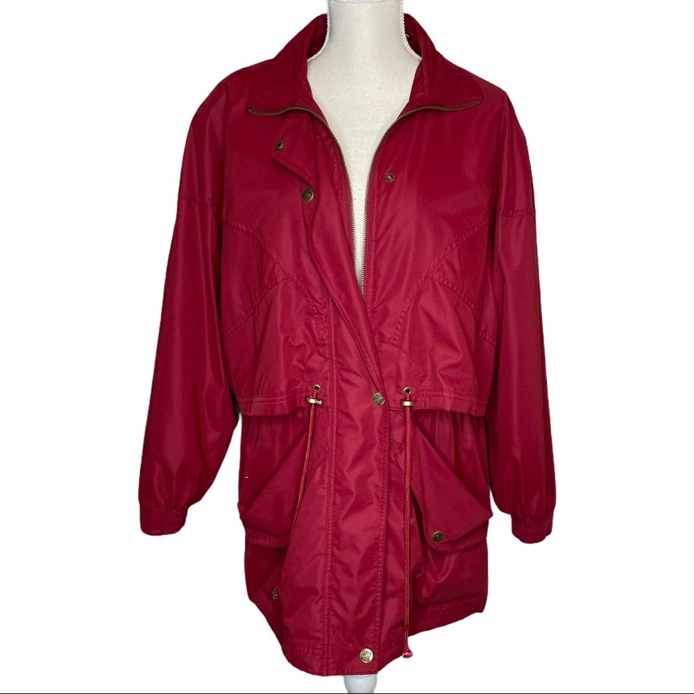 Aeros Full Zip Button Up Rain Coat Jacket Size Medium